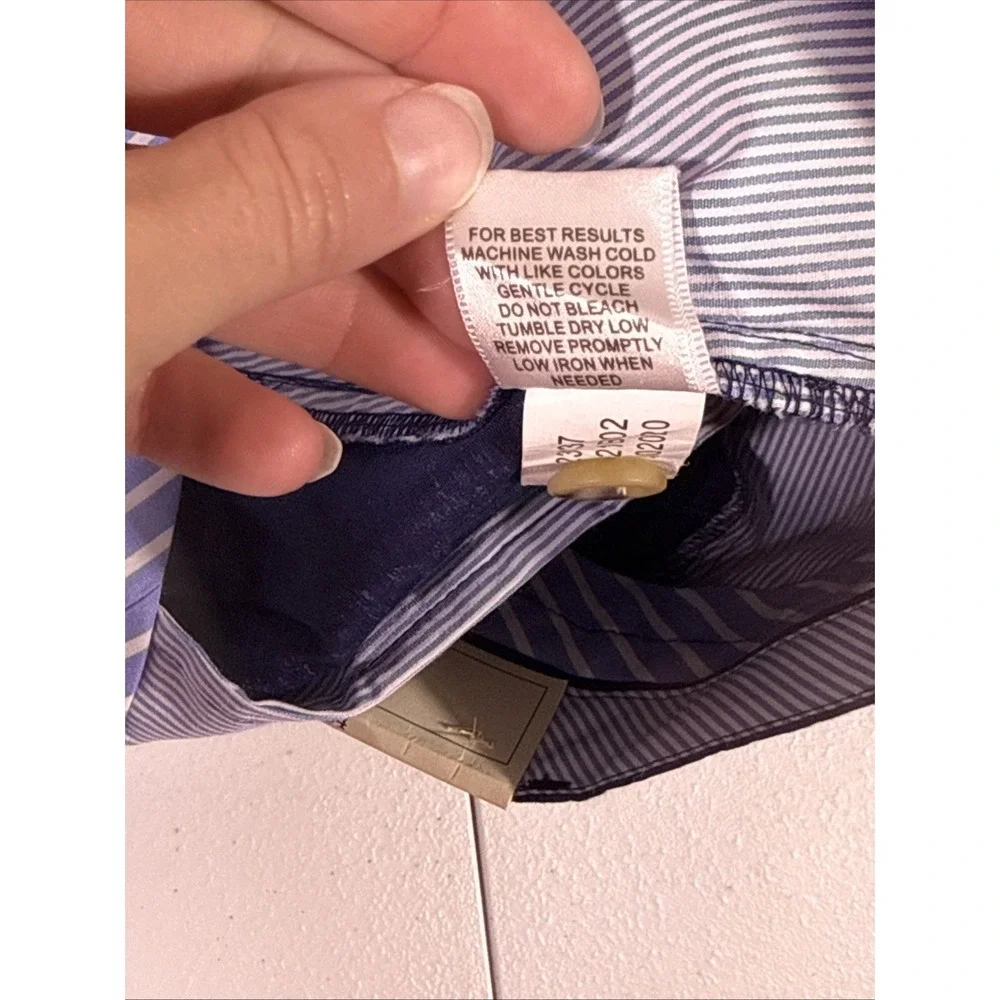 New Peter Millar Seaside Palms Poplin Shorts Mens Size 34 Navy Golf Preppy Comfy